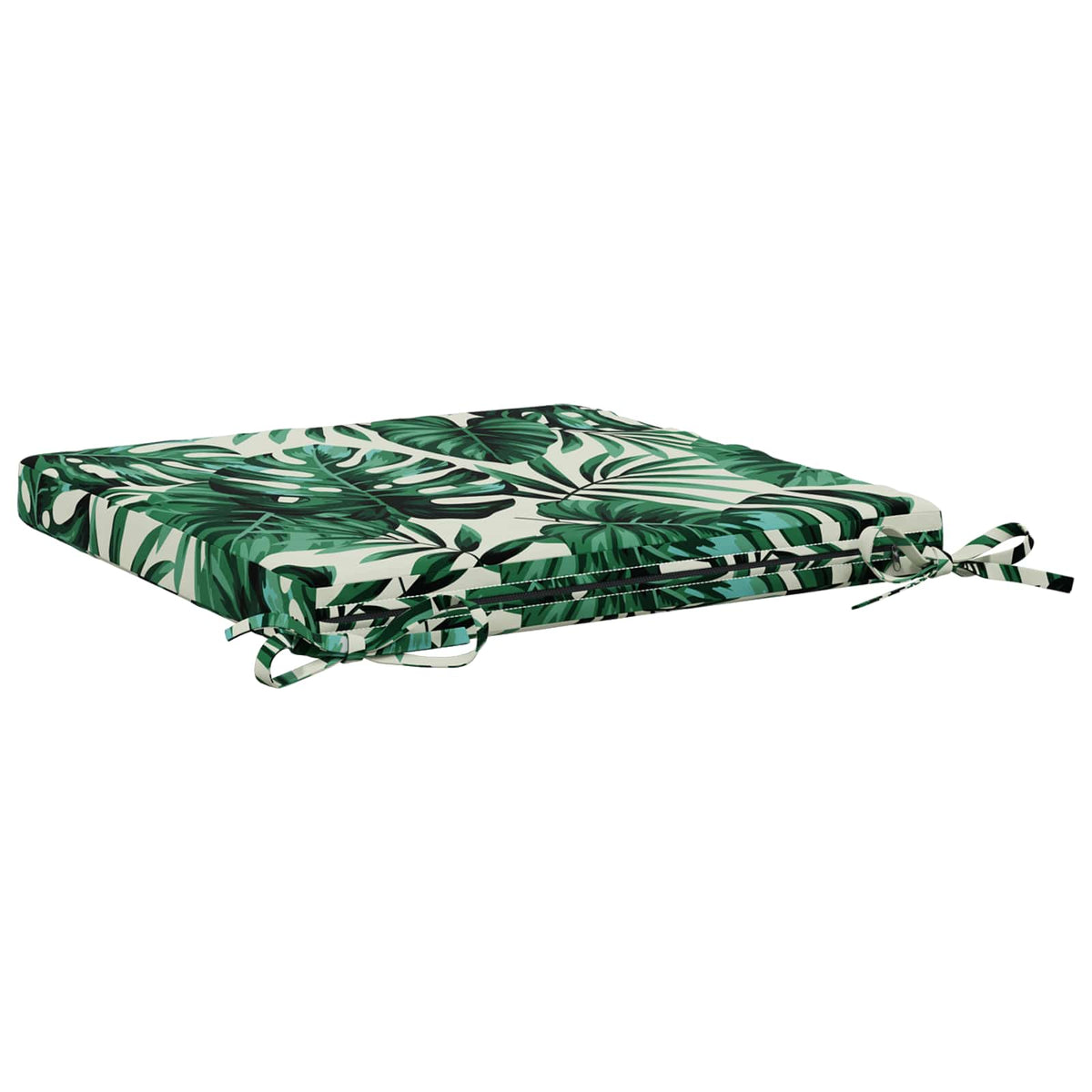Seat Cushions SOEST 4 pcs 100% Polyester Leaf Pattern