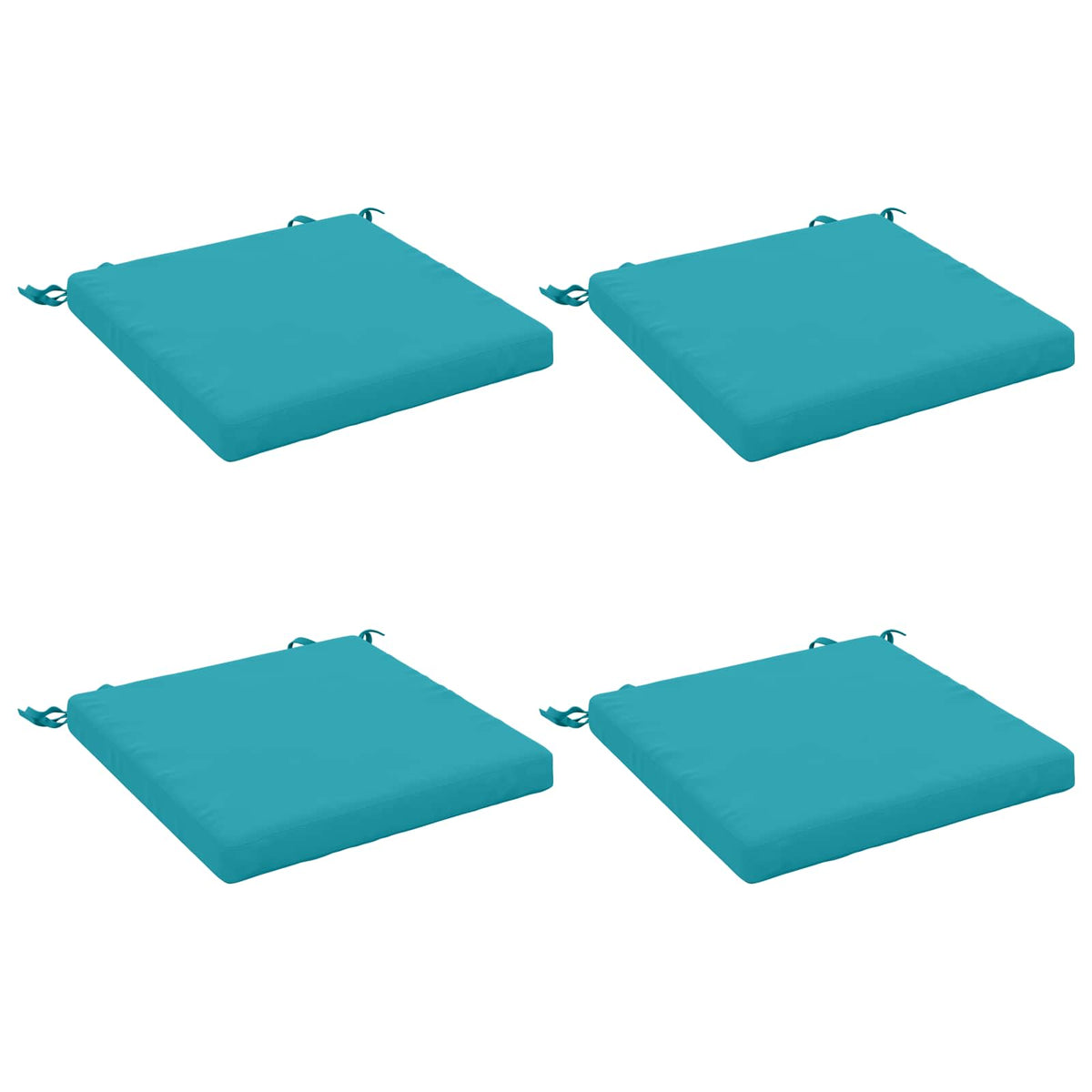 Seat Cushions SOEST 4 pcs 100% Polyester Turquoise