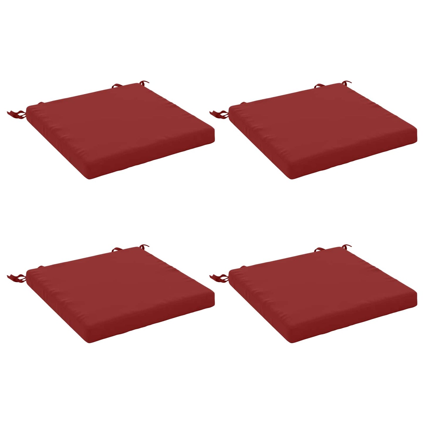 4-Piece Seat Cushions SOEST 4 pcs 100% Polyester Wine Red