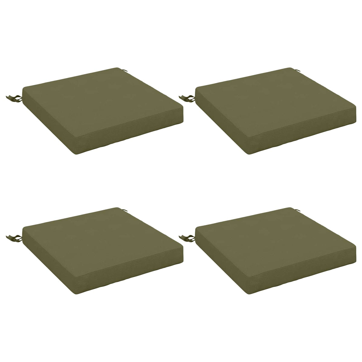Seat Cushions SOEST 4 pcs 100% Polyester Olive Green