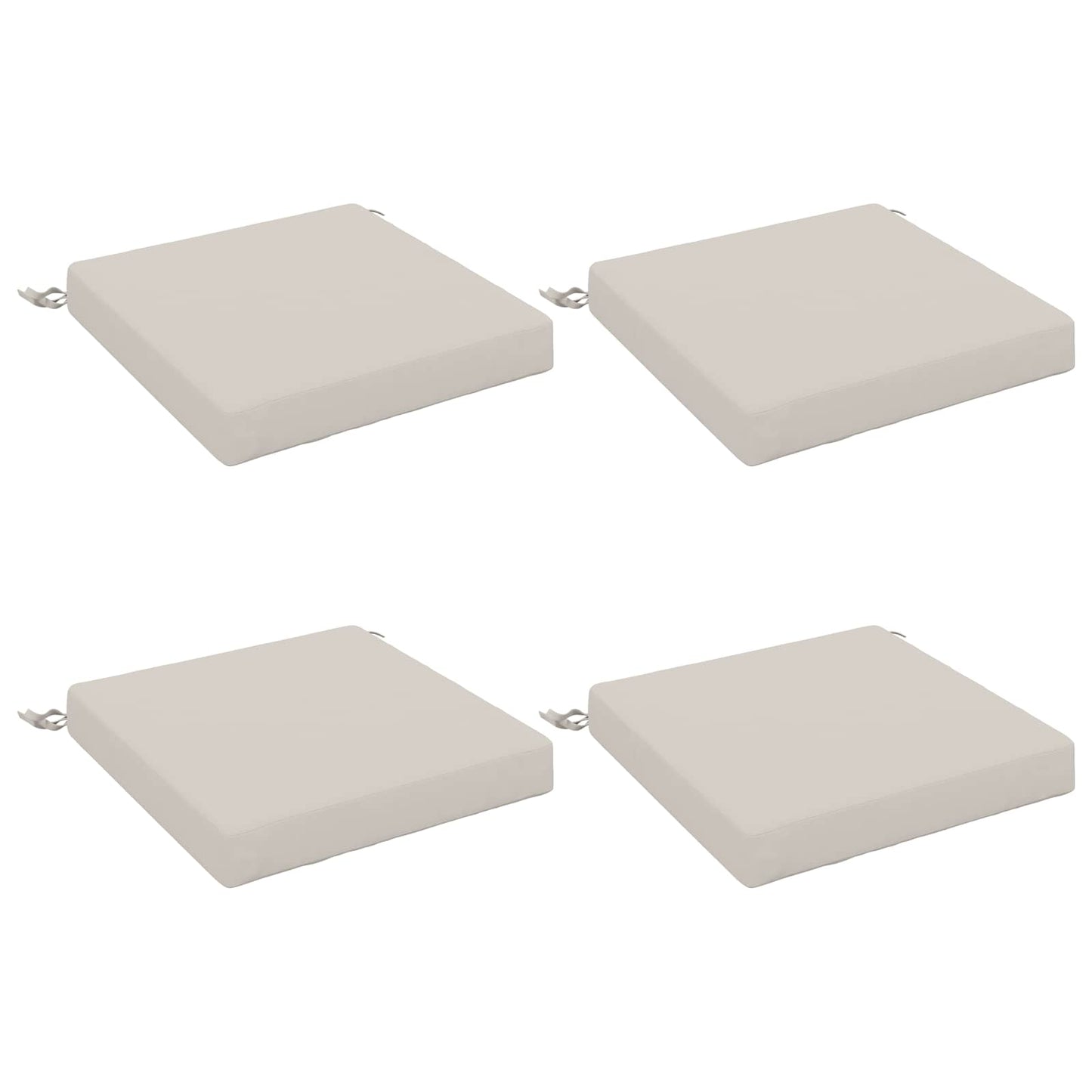 4-Piece Seat Cushions SOEST 4 pcs 100% Polyester White
