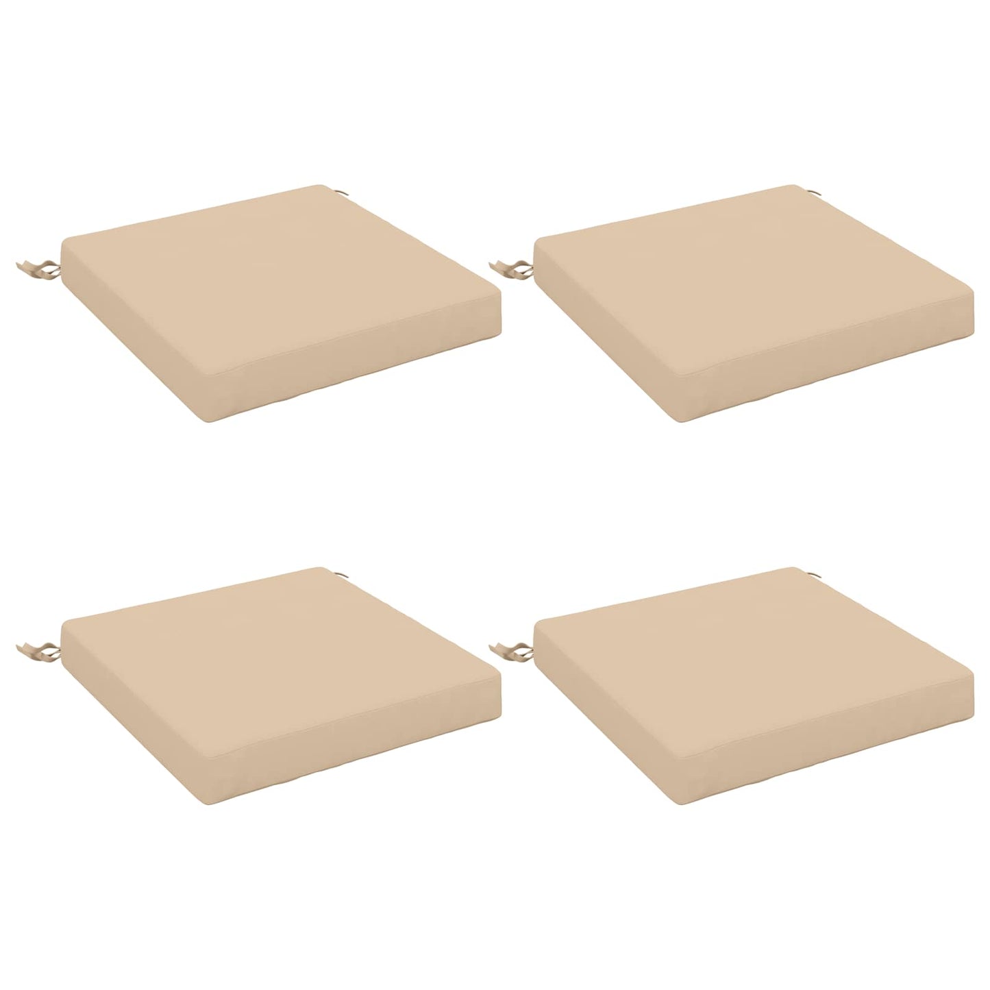 4-Piece Seat Cushions SOEST 4 pcs 100% Polyester Cream