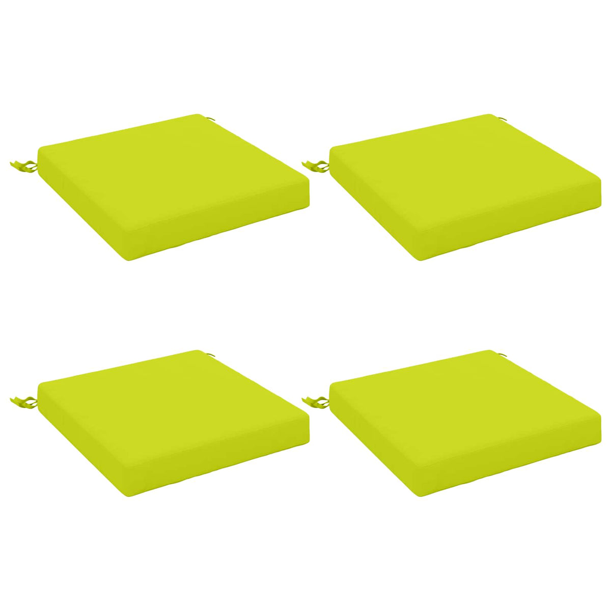 Seat Cushions SOEST 4 pcs 100% Polyester Bright Green