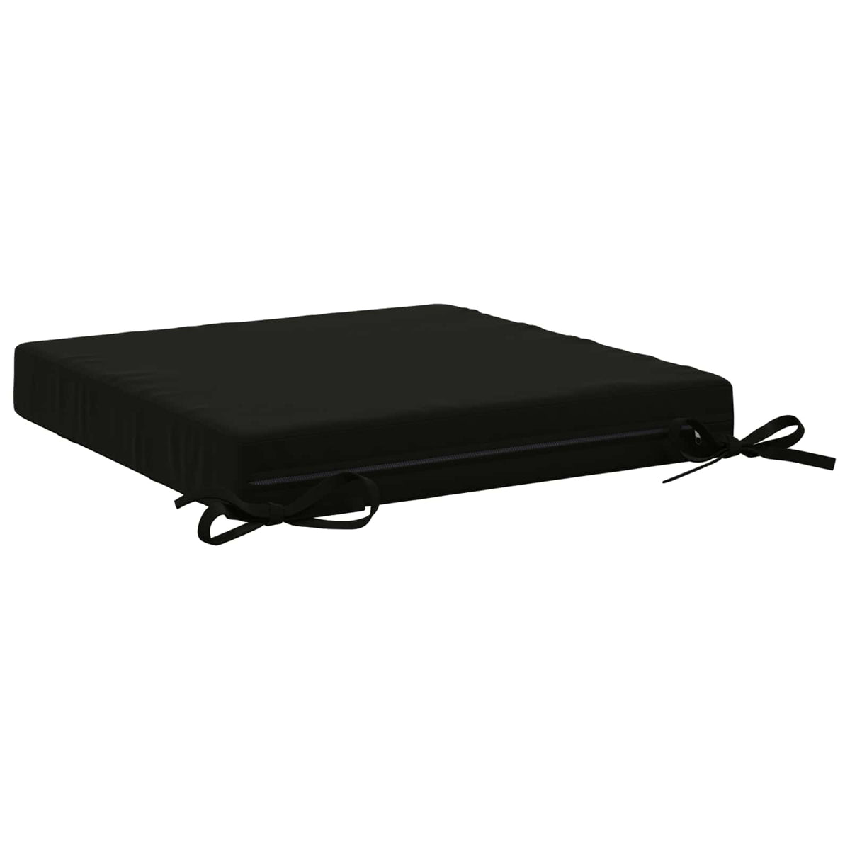 Seat Cushions SOEST 4 pcs 100% Polyester Black 50 x 50 x 7 cm