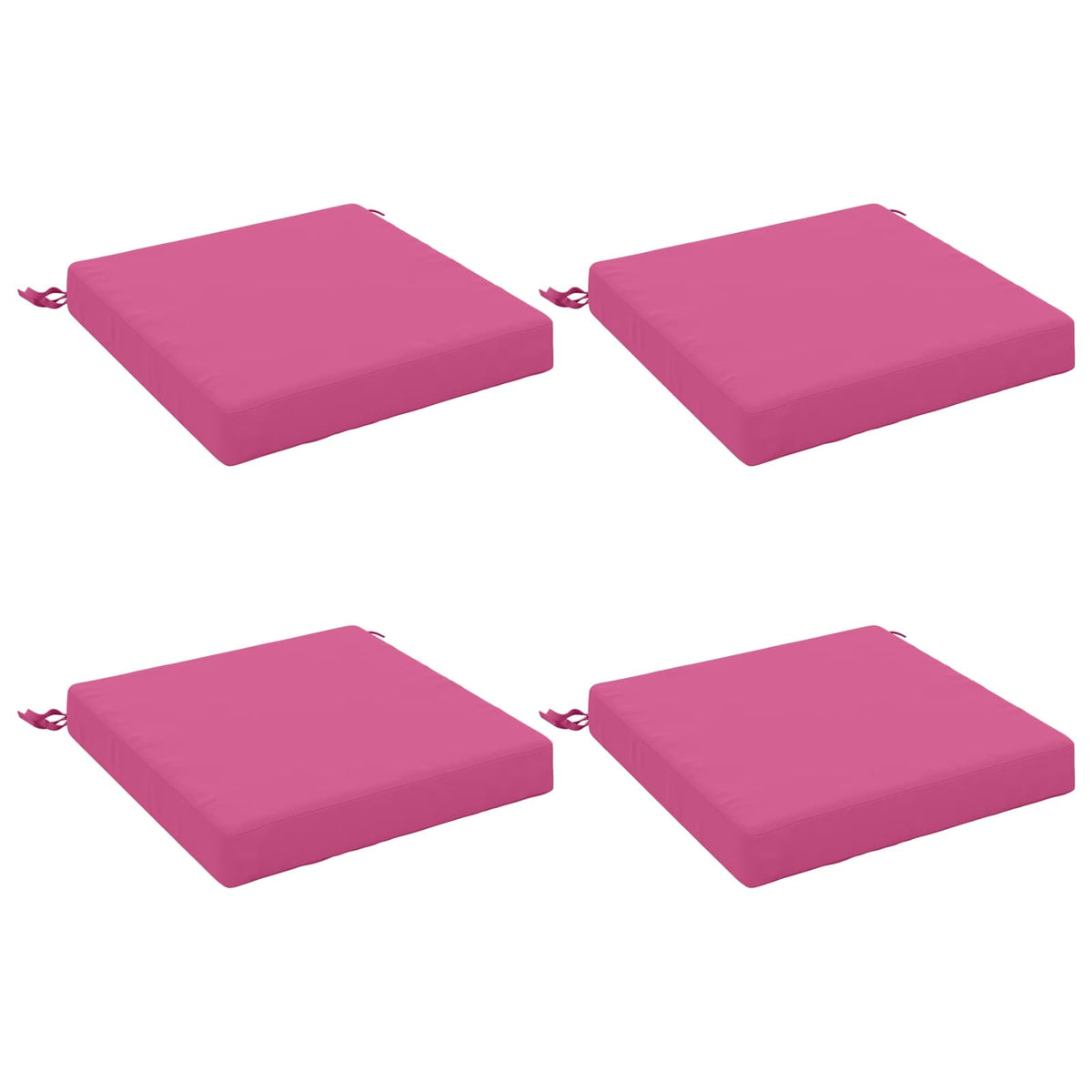 Seat Cushions SOEST 4 pcs 100% Polyester Pink 50 x 50 x 7 cm