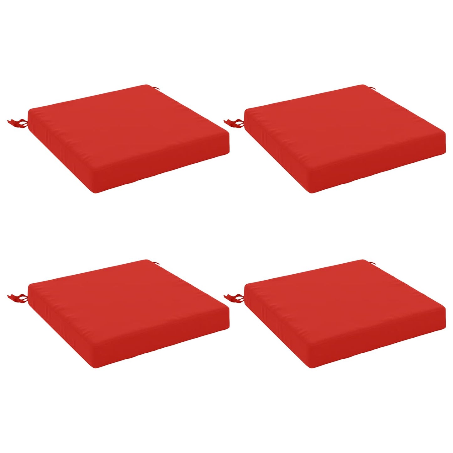 4-Piece Seat Cushions SOEST 4 pcs 100% Polyester Red