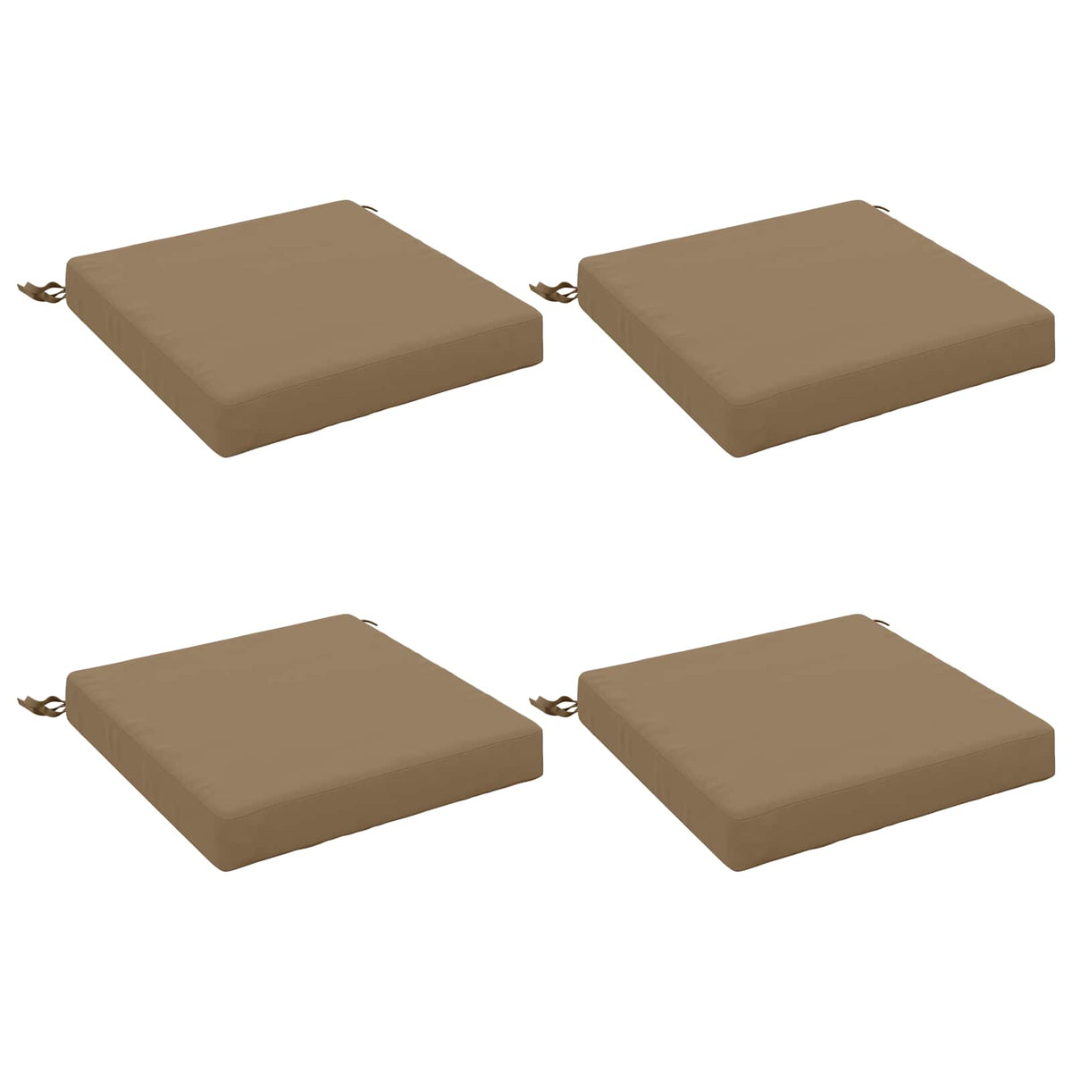 Seat Cushions SOEST 4 pcs 100% Polyester Taupe 50 x 50 x 7 cm