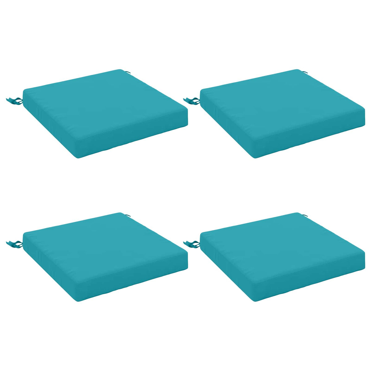 Seat Cushions SOEST 4 pcs 100% Polyester Turquoise