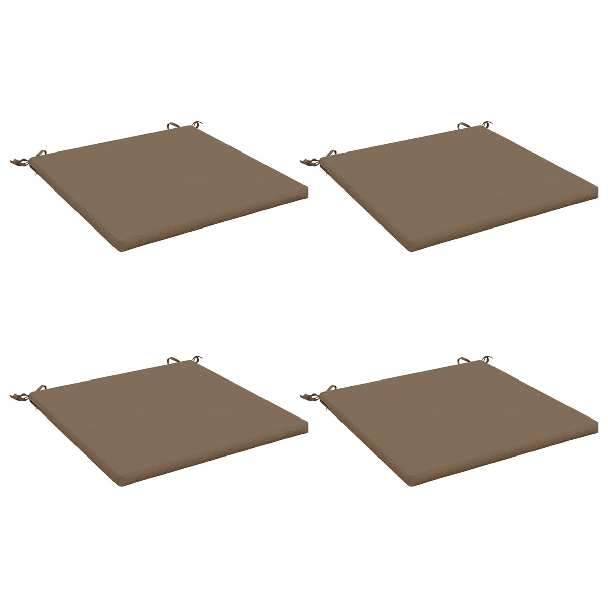 Seat Cushions SOEST 4 pcs 100% Polyester Taupe 60 x 60 x 3 cm