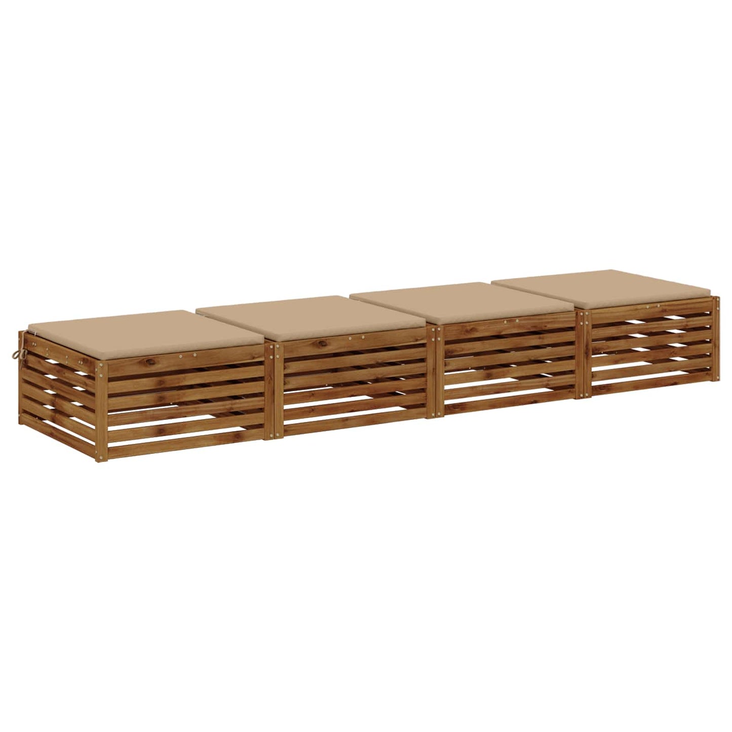4-Piece Seat Cushions SOEST 4 pcs 100% Polyester Sand