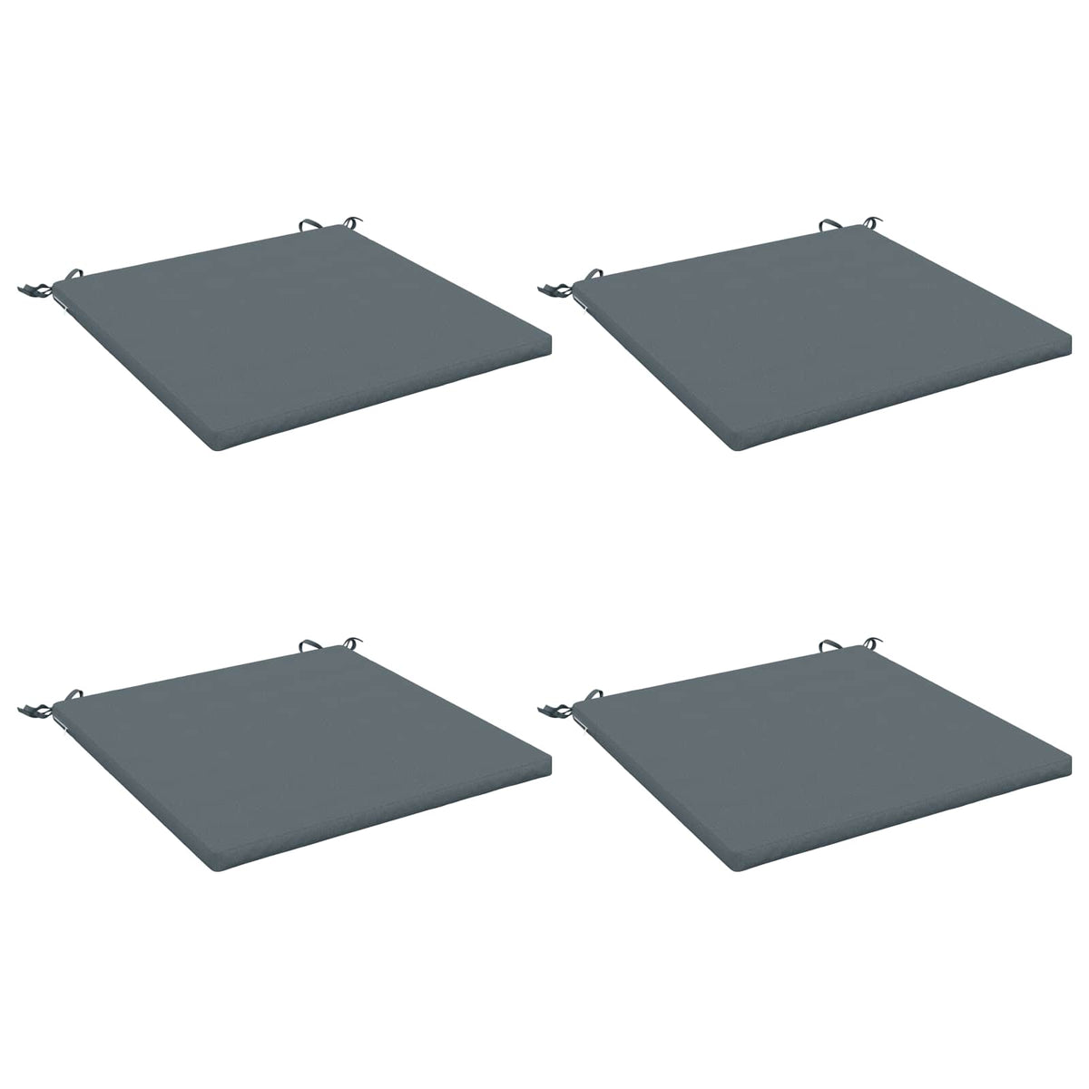 Seat Cushions SOEST 4 pcs 100% Polyester Blue 60 x 60 x 3 cm