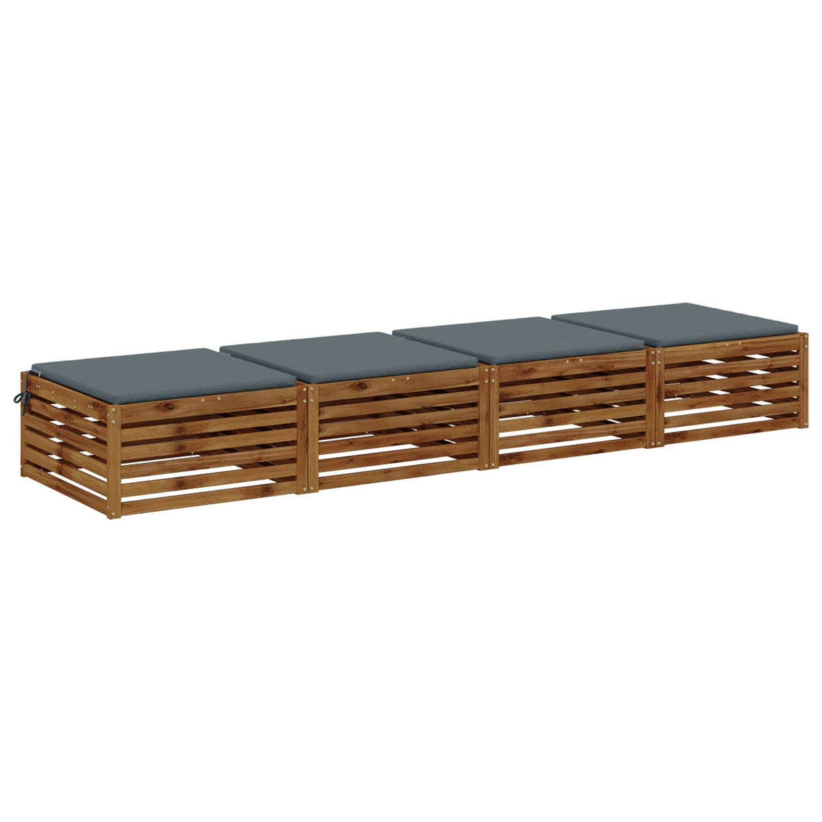 Seat Cushions SOEST 4 pcs 100% Polyester Blue 60 x 60 x 3 cm