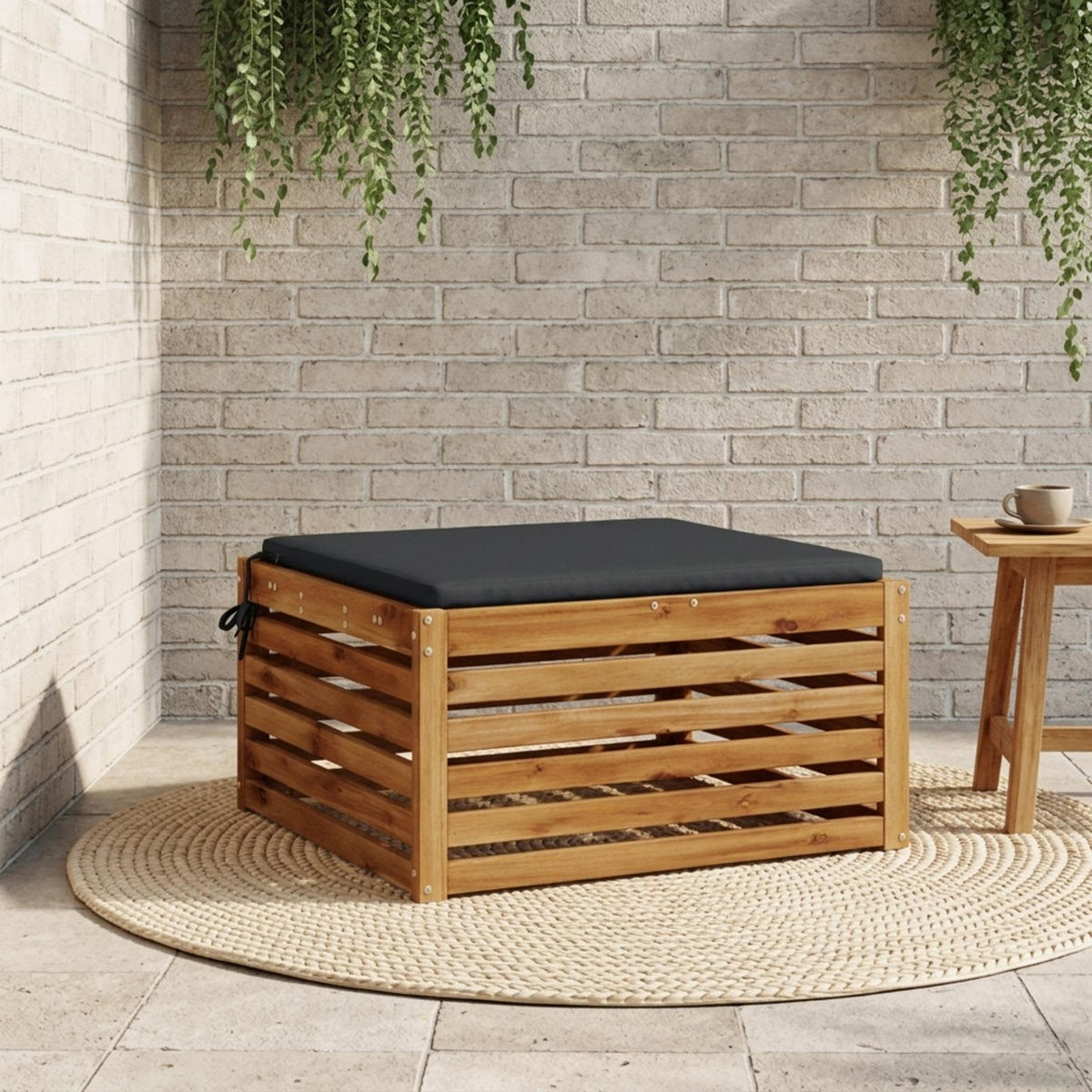 Seat Cushions SOEST 100% Polyester Dark Blue 80 x 80 x 3 cm