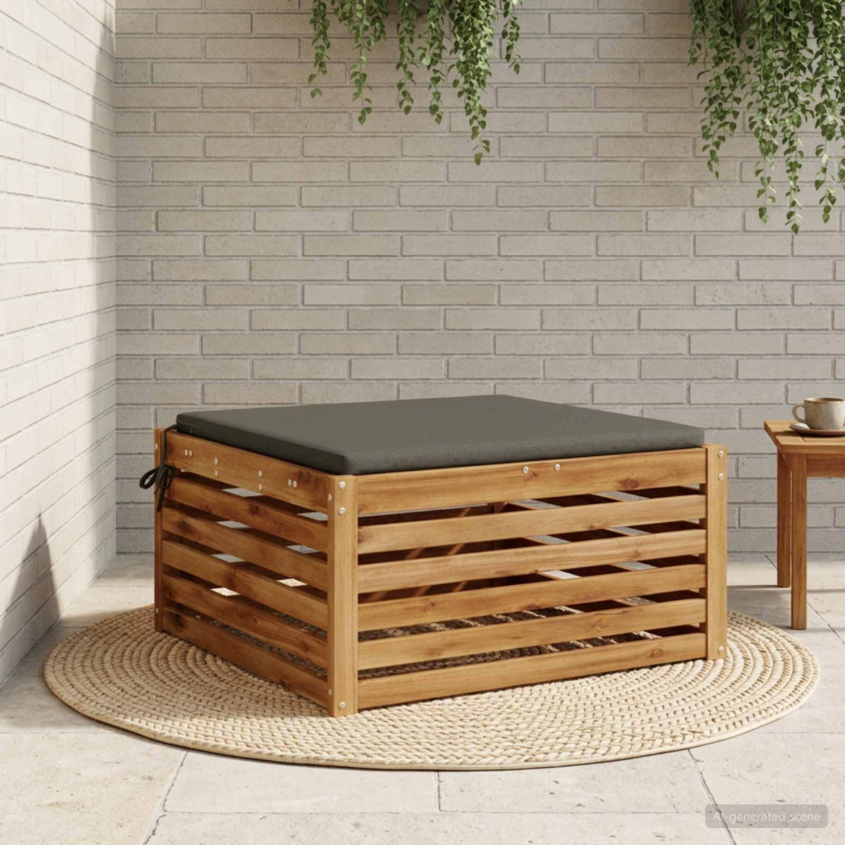 Seat Cushions SOEST 100% Polyester Anthracite 80 x 80 x 3 cm