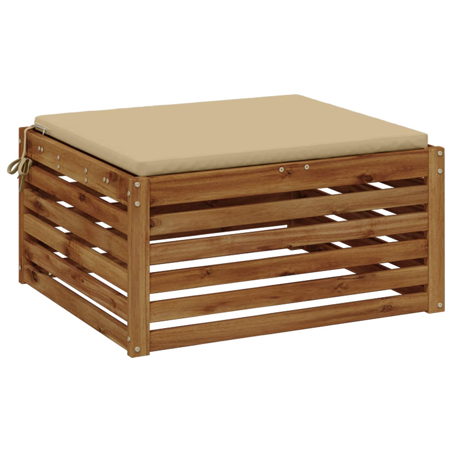 1-Piece Seat Cushion SOEST 100% Polyester Beige 60 x 60 x 3 cm