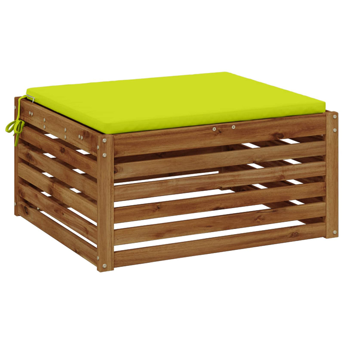Seat Cushions SOEST 100% Polyester Bright Green 60 x 60 x 3 cm