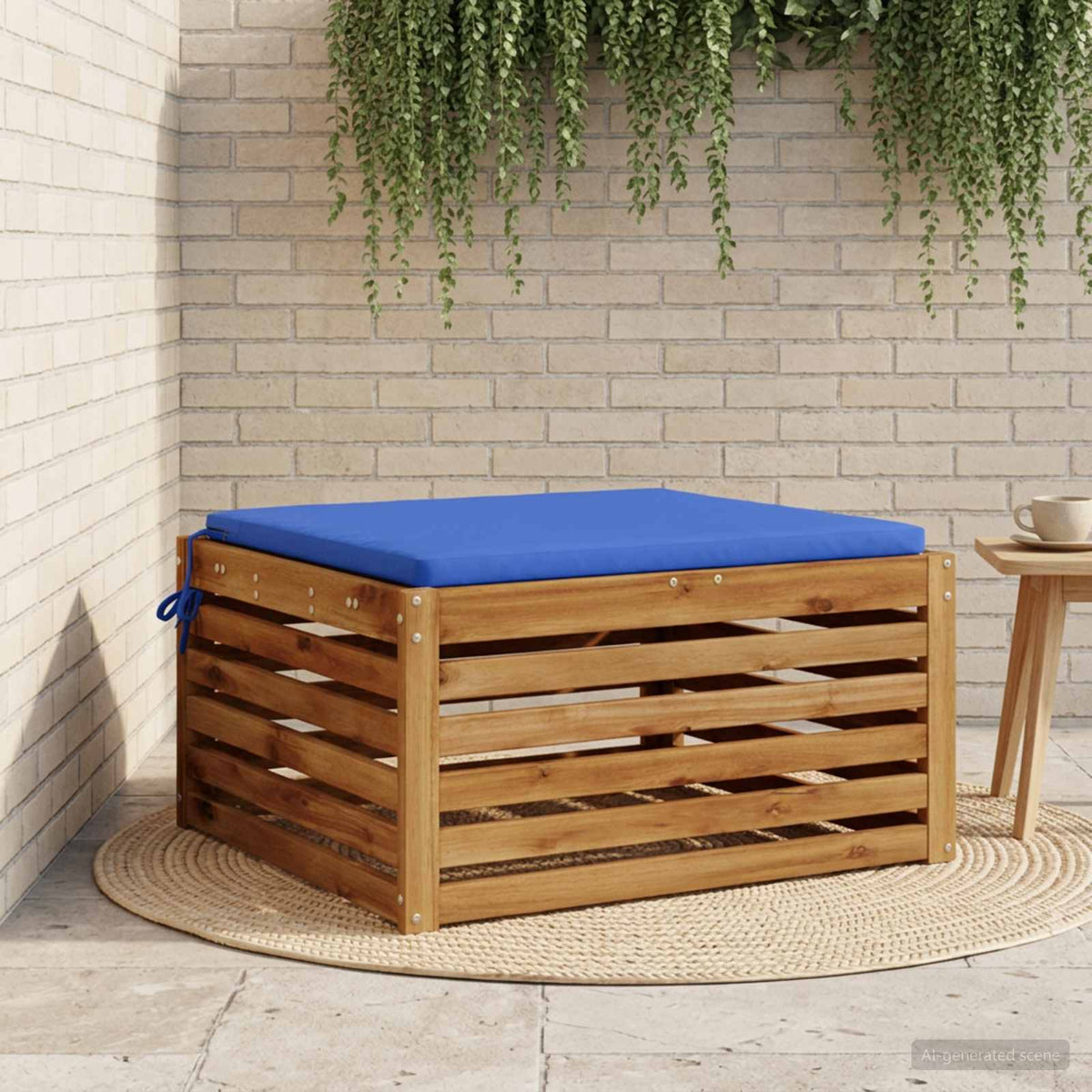 Seat Cushions SOEST 100% Polyester Royal Blue 60 x 60 x 3 cm