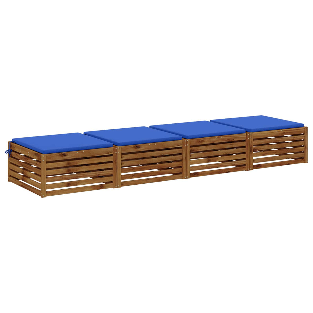Seat Cushions SOEST 4 pcs 100% Polyester Royal Blue