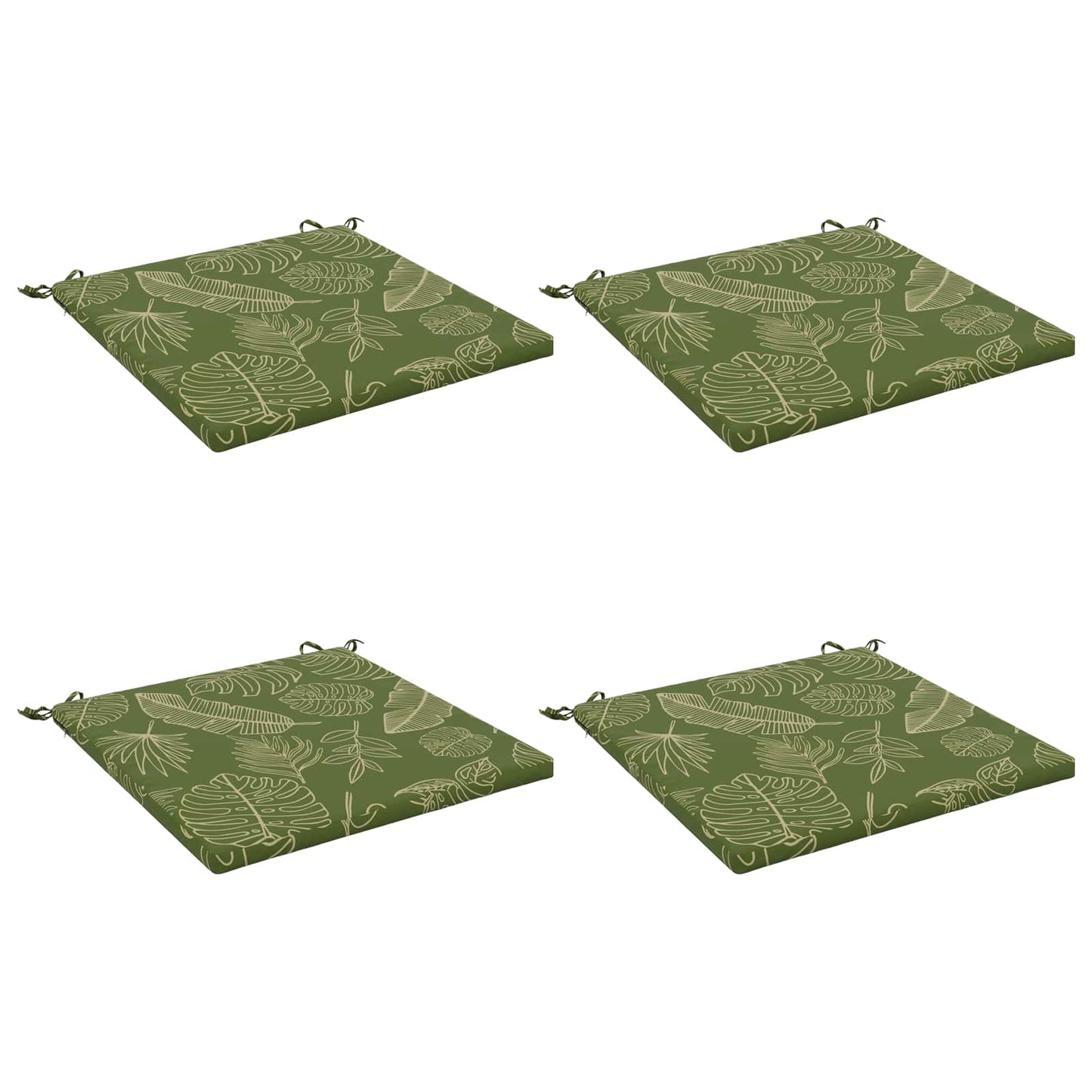 4-Piece Seat Cushions SOEST 4 pcs 100% Polyester Leaf Design