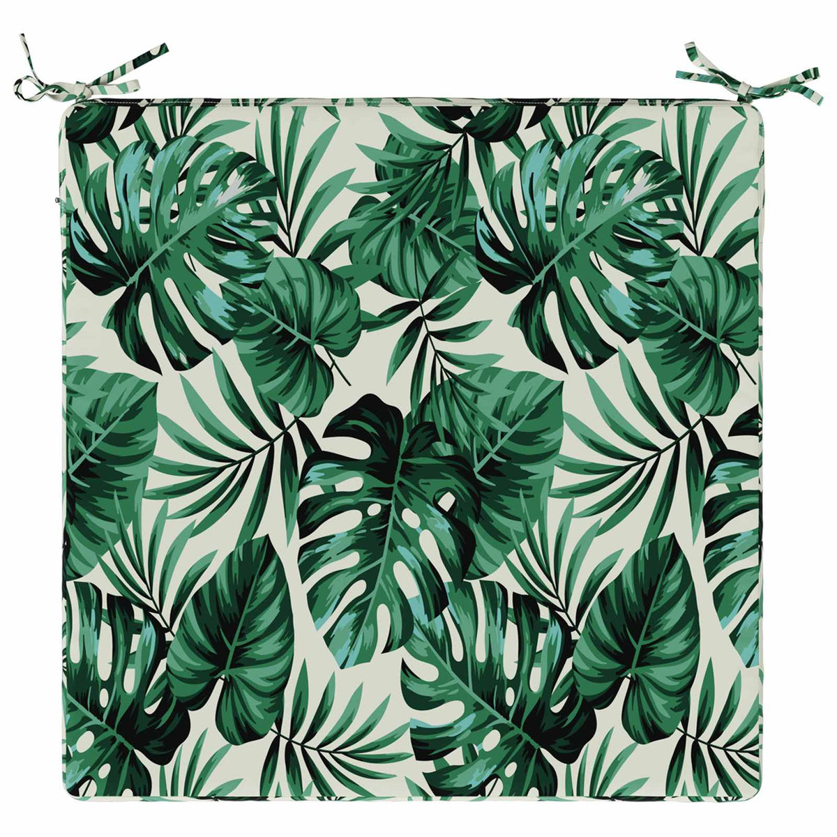 1-Piece Seat Cushion SOEST 100% Polyester Leaf Pattern