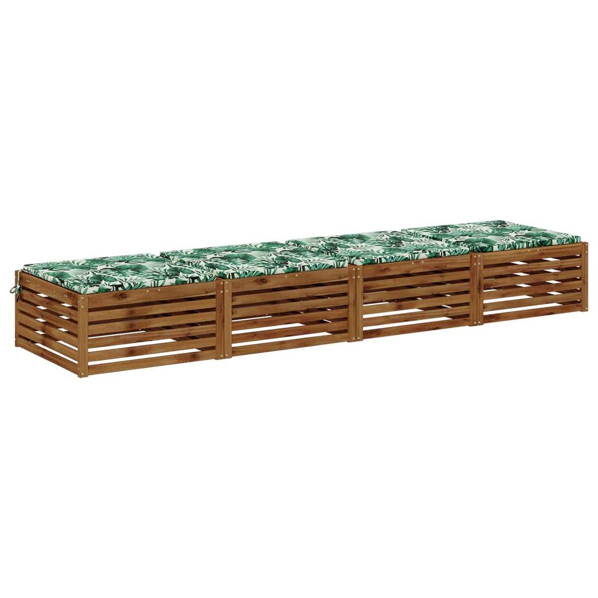 Seat Cushions SOEST 4 pcs 100% Polyester Leaf Pattern