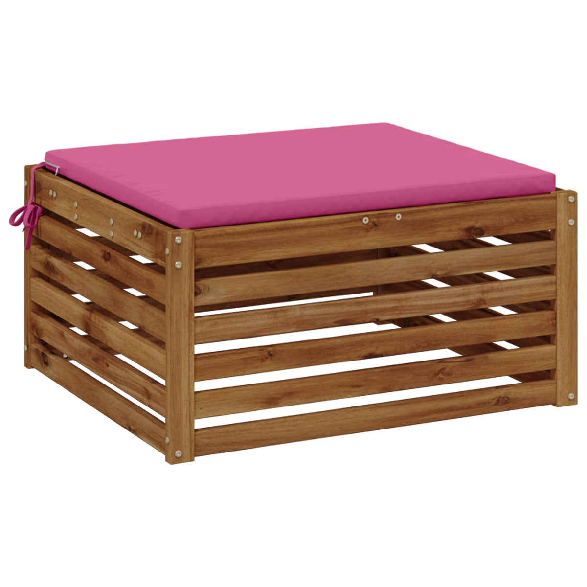 1-Piece Seat Cushion SOEST 100% Polyester Pink 60 x 60 x 3 cm
