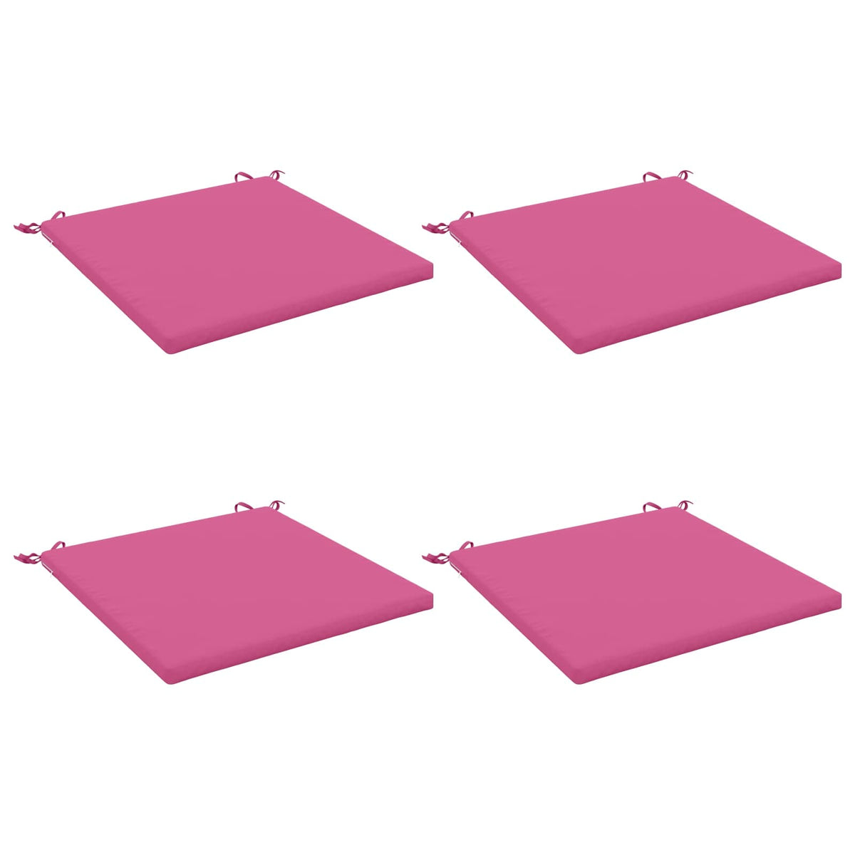 Seat Cushions SOEST 4 pcs 100% Polyester Pink 60 x 60 x 3 cm