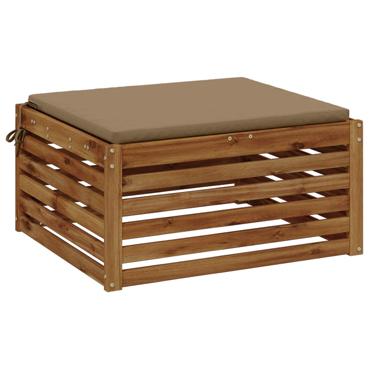 1-Piece Seat Cushion SOEST 100% Polyester Taupe 60 x 60 x 3 cm