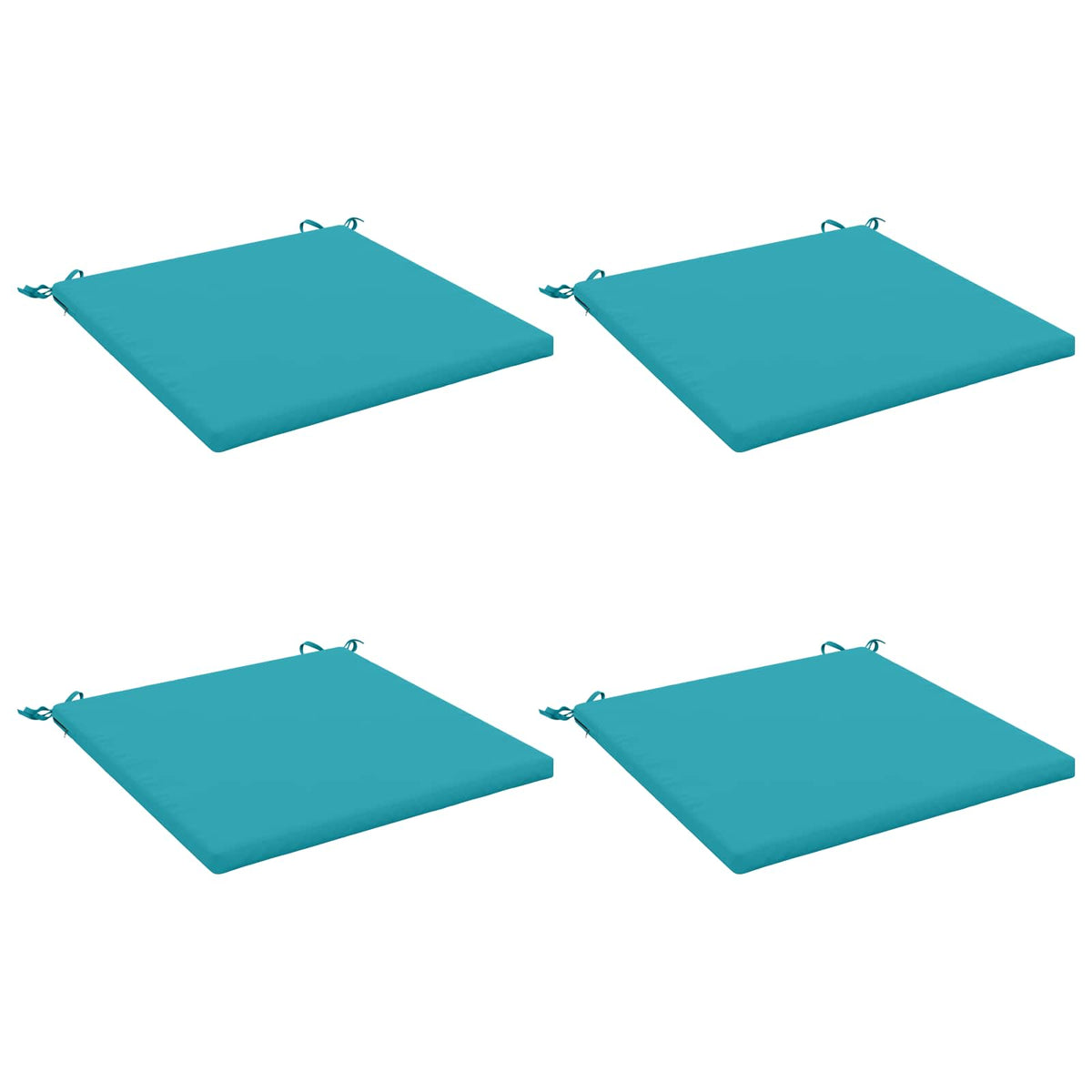 Seat Cushions SOEST 4 pcs 100% Polyester Turquoise