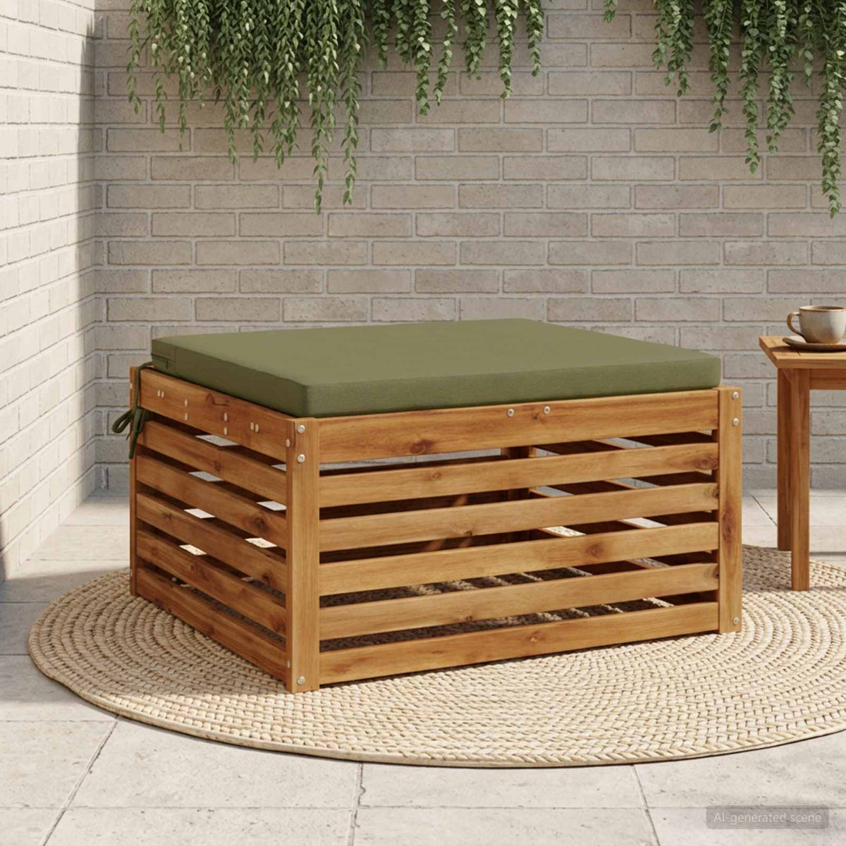 1-Piece Seat Cushion SOEST 100% Polyester Olive Green