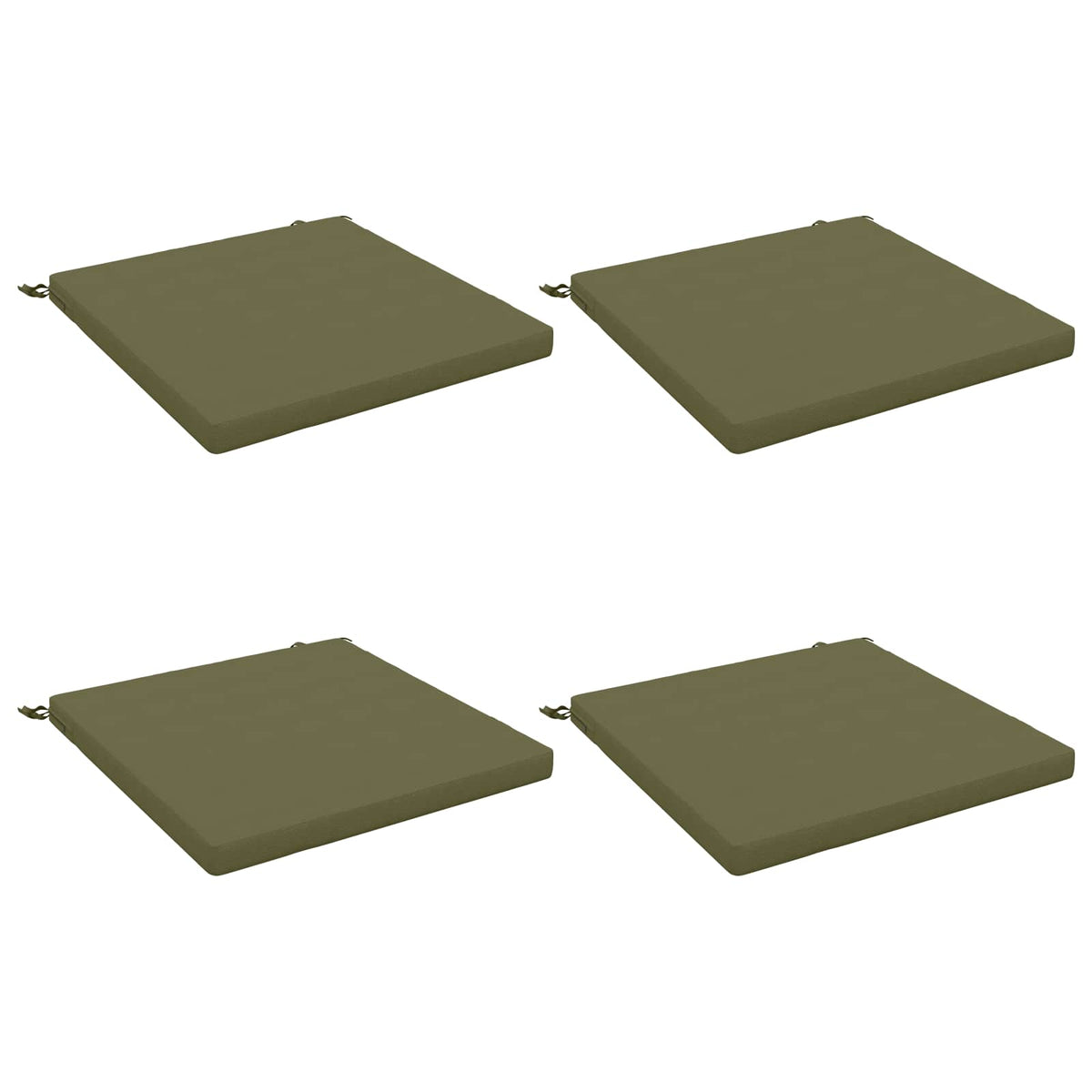 4-Piece Seat Cushions SOEST 4 pcs 100% Polyester Olive Green