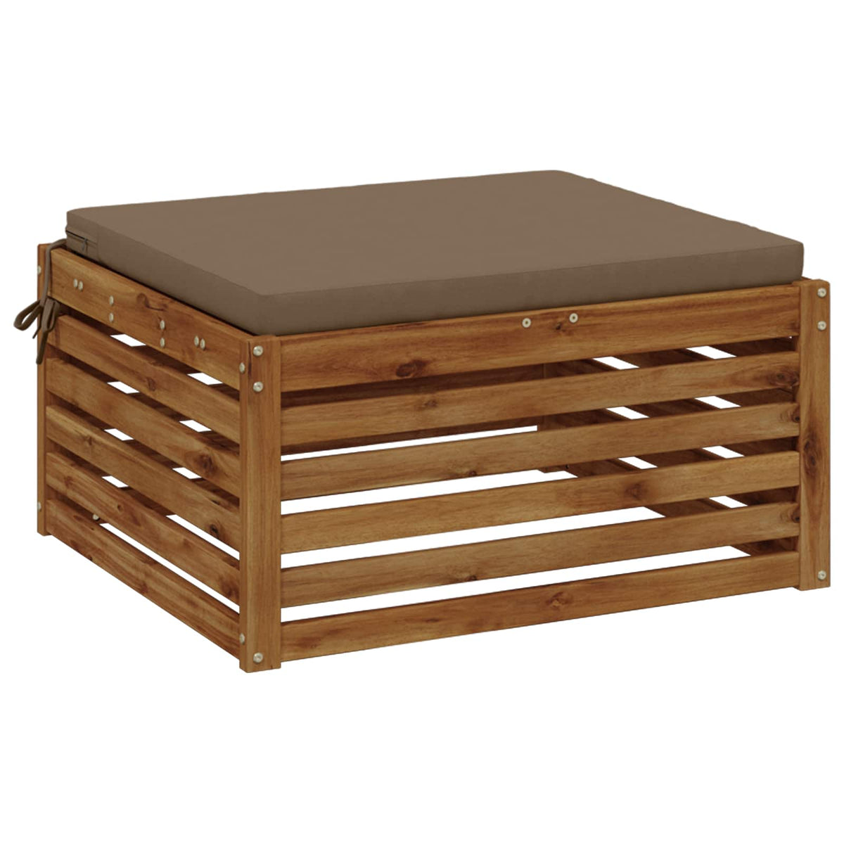 1-Piece Seat Cushion SOEST 100% Polyester Taupe 60 x 60 x 5 cm