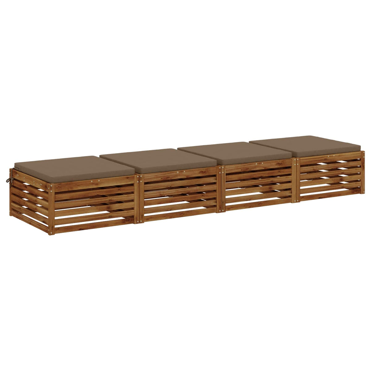 Seat Cushions SOEST 4 pcs 100% Polyester Taupe 60 x 60 x 5 cm