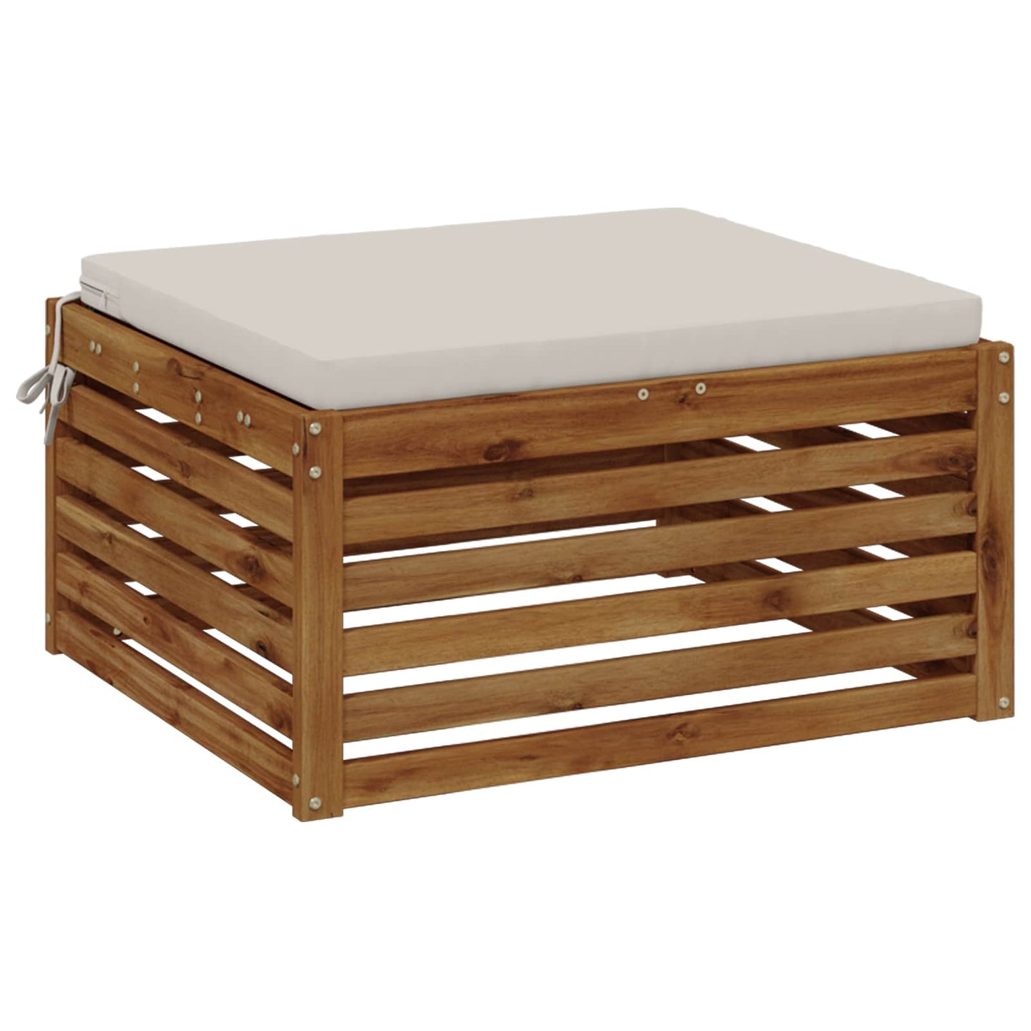 1-Piece Seat Cushion SOEST 100% Polyester White 60 x 60 x 5 cm