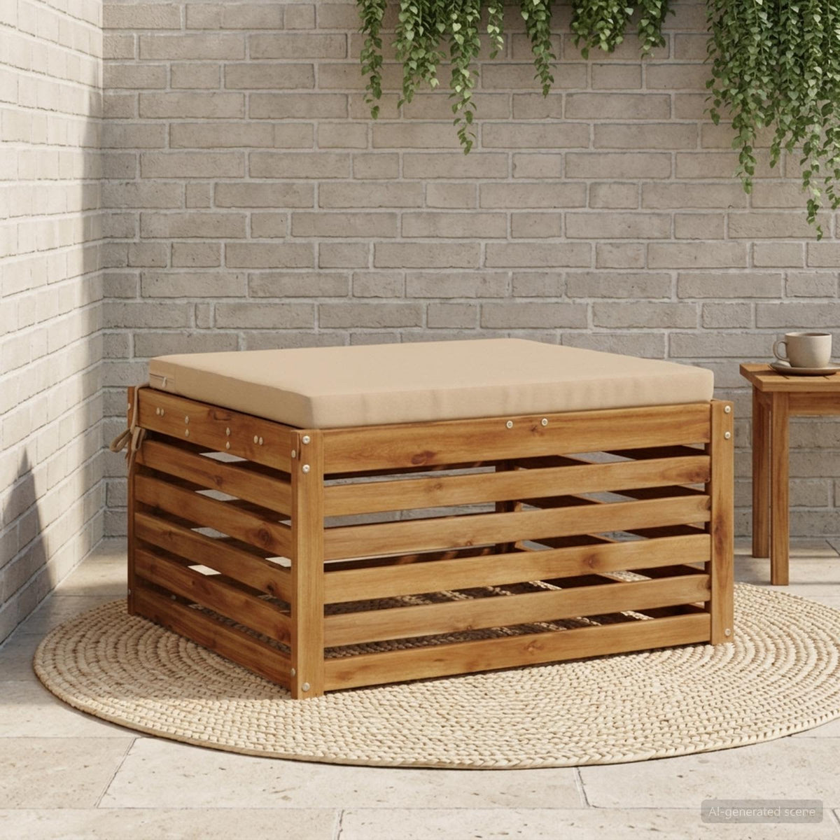 Seat Cushions SOEST 100% Polyester Sand 60 x 60 x 5 cm