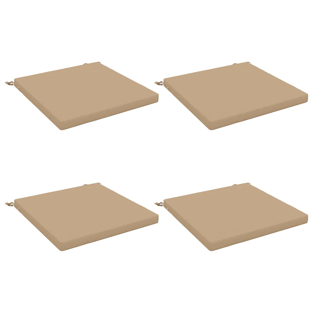 4-Piece Seat Cushions SOEST 4 pcs 100% Polyester Sand