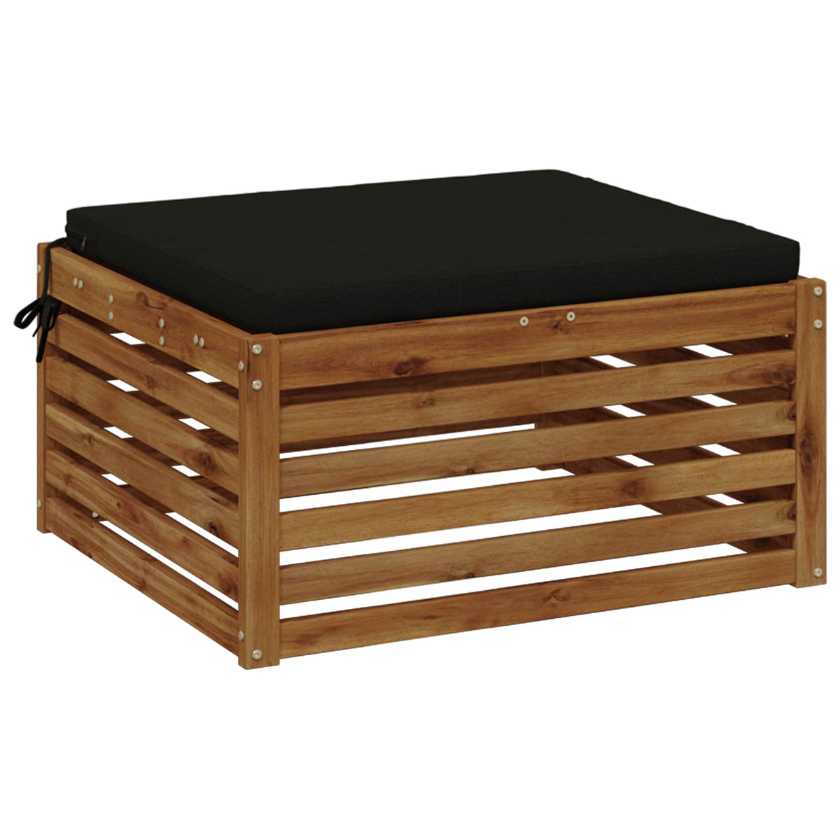 1-Piece Seat Cushion SOEST 100% Polyester Black 60 x 60 x 5 cm