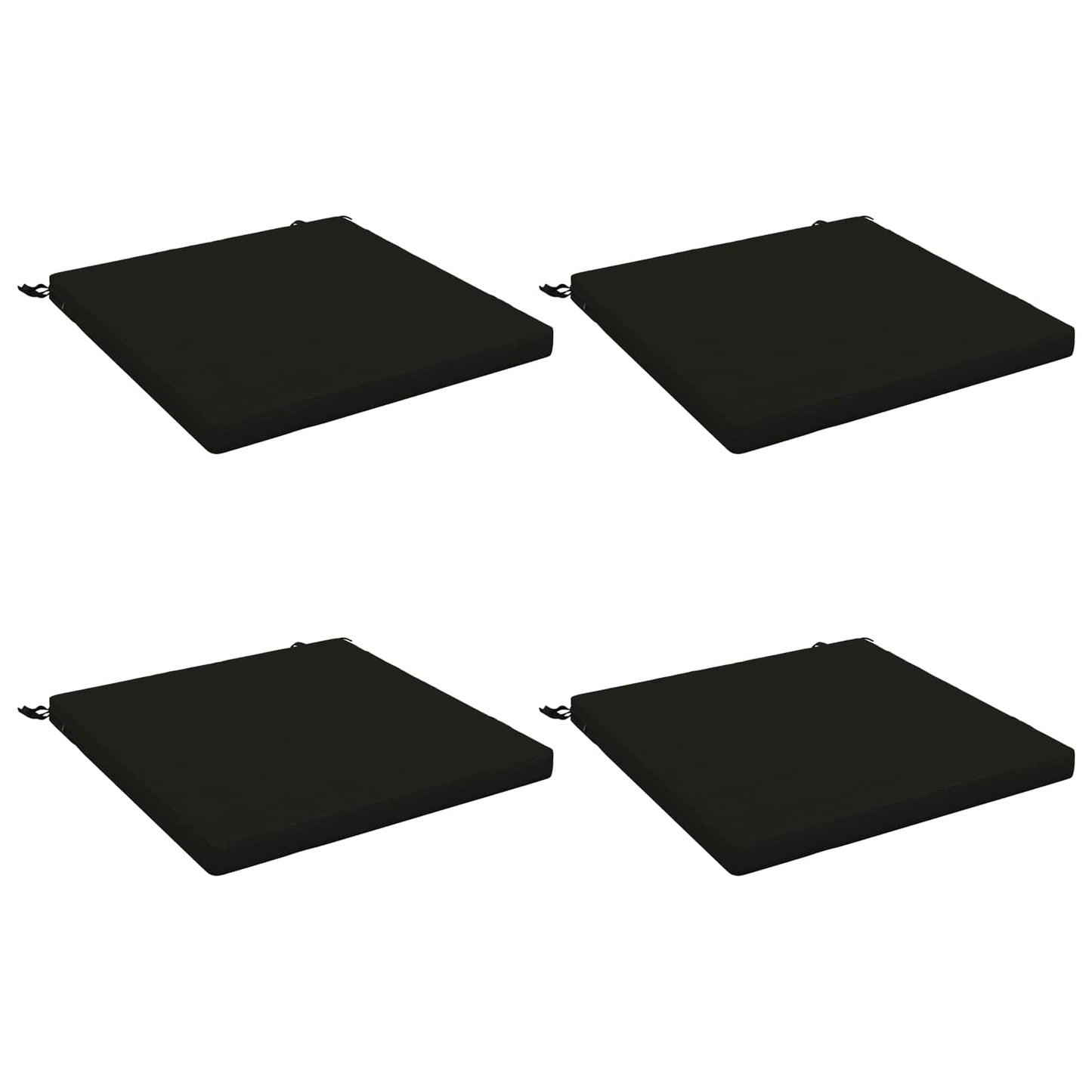 4-Piece Seat Cushions SOEST 4 pcs 100% Polyester Black