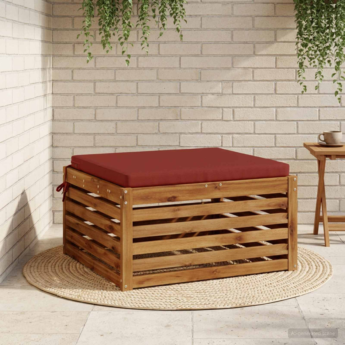 Seat Cushions SOEST 100% Polyester Red 60 x 60 x 5 cm