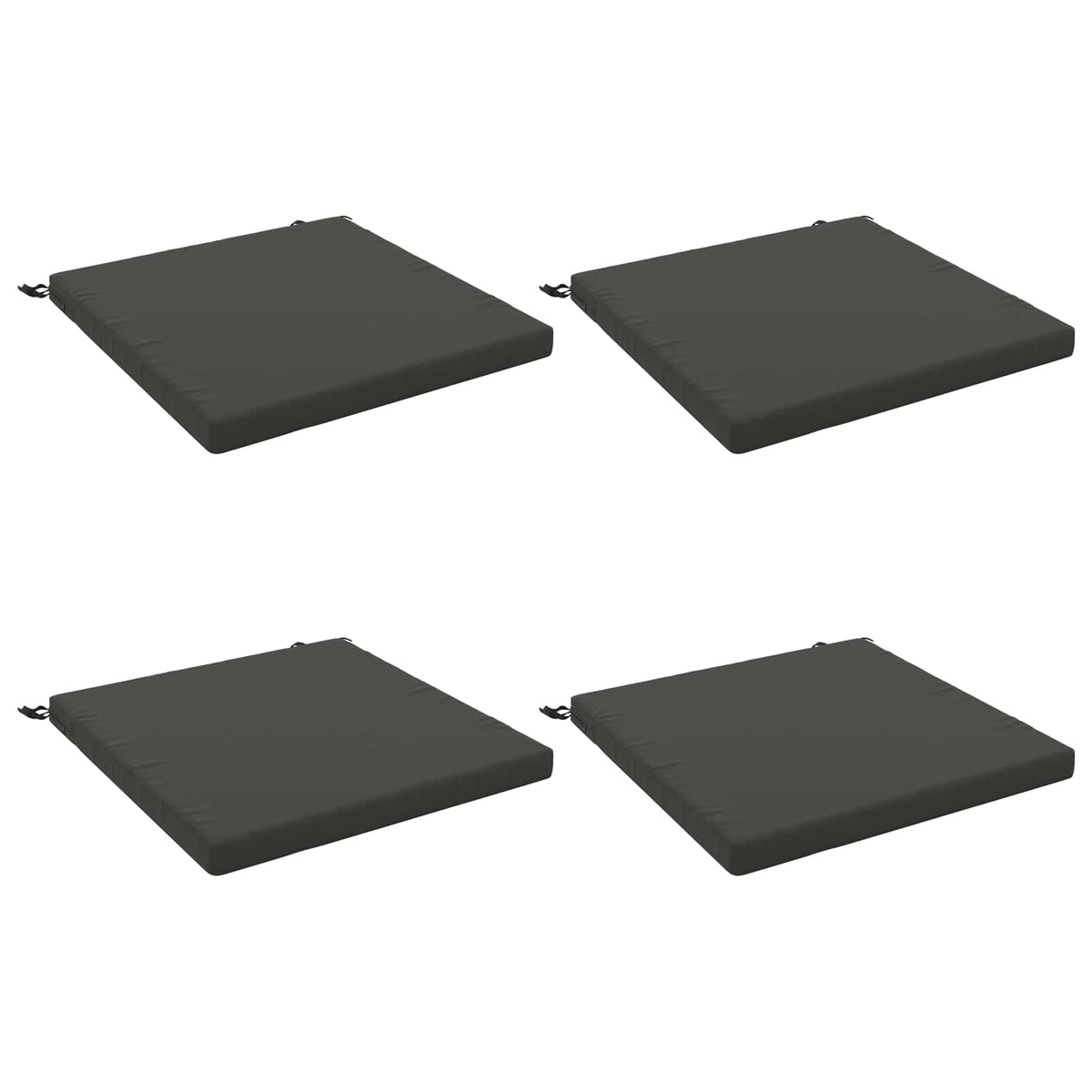 Seat Cushions SOEST 4 pcs 100% Polyester Anthracite