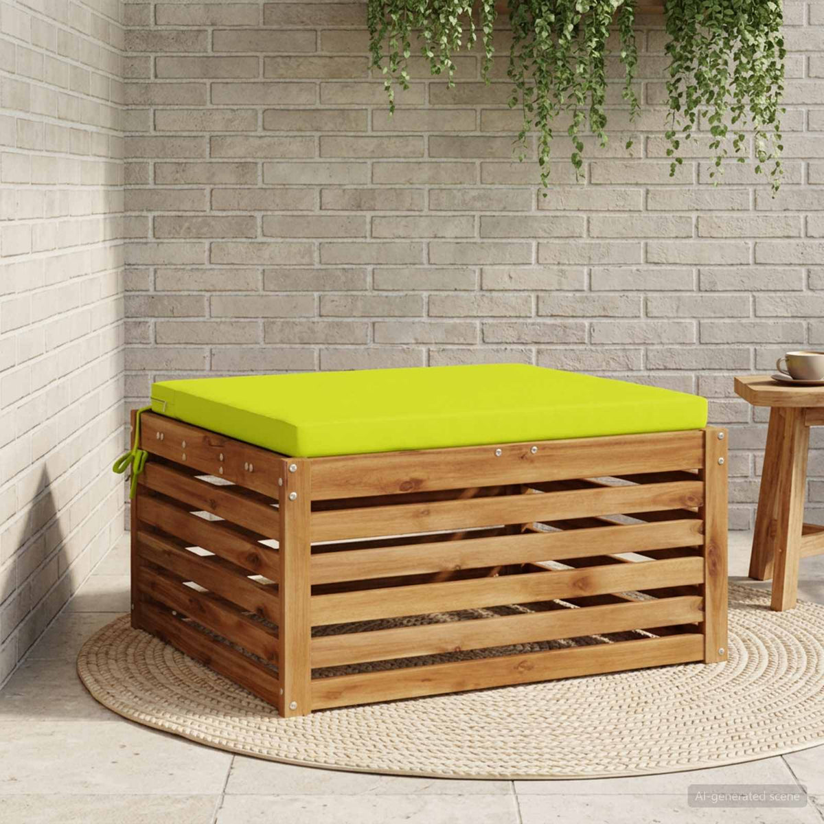 Seat Cushions SOEST 100% Polyester Bright Green 60 x 60 x 5 cm