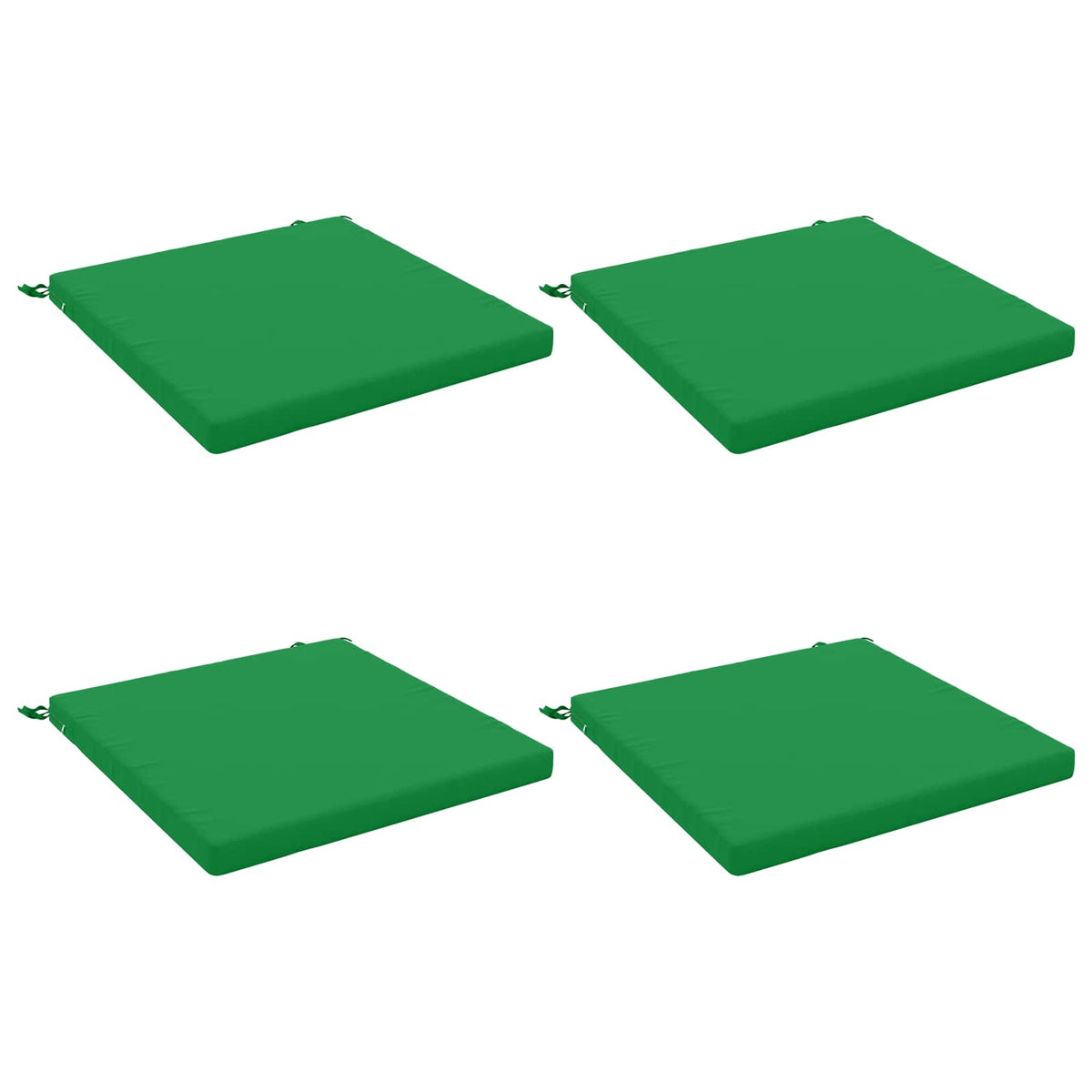 Seat Cushions SOEST 4 pcs 100% Polyester Green 60 x 60 x 5 cm