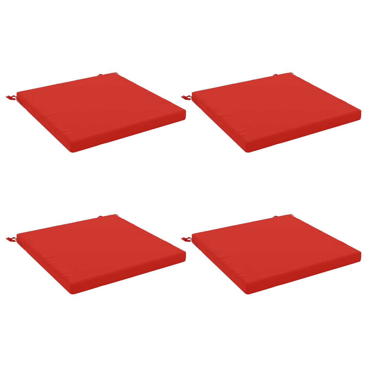 Seat Cushions SOEST 4 pcs 100% Polyester Red 60 x 60 x 5 cm