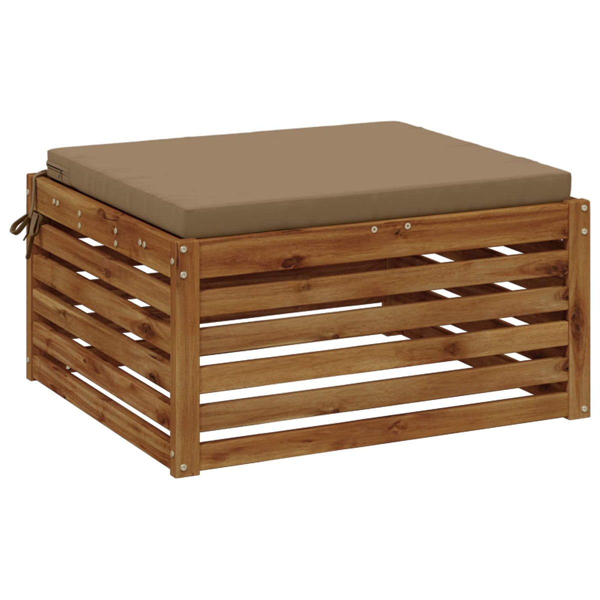 1-Piece Seat Cushion SOEST 100% Polyester Taupe 60 x 60 x 5 cm
