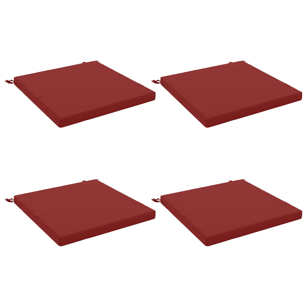 4-Piece Seat Cushions SOEST 4 pcs 100% Polyester Wine Red