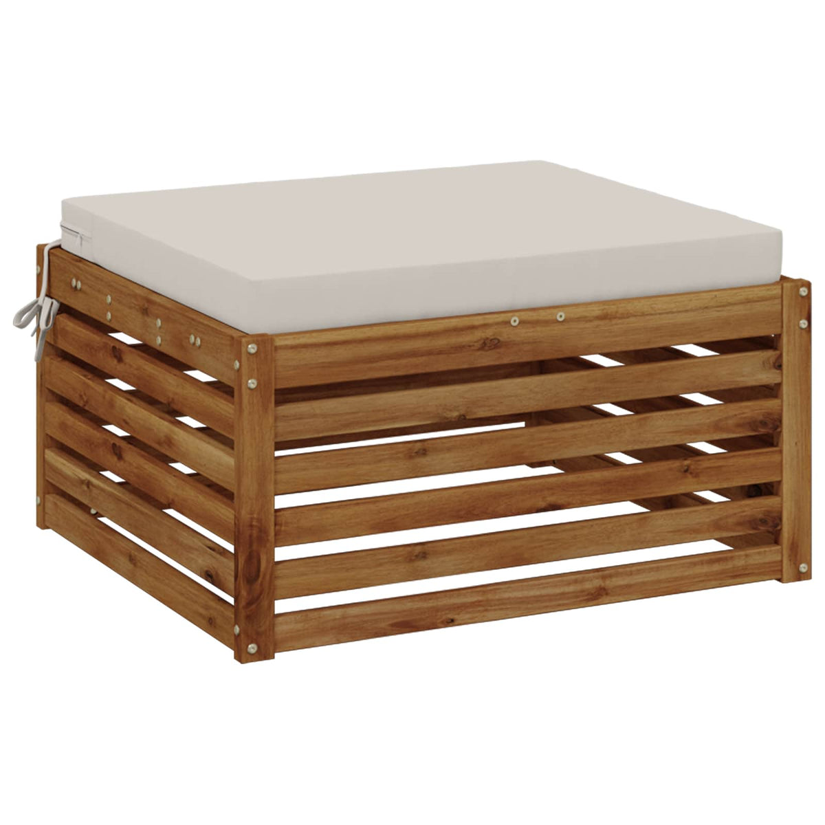 Seat Cushions SOEST 100% Polyester White 60 x 60 x 7 cm