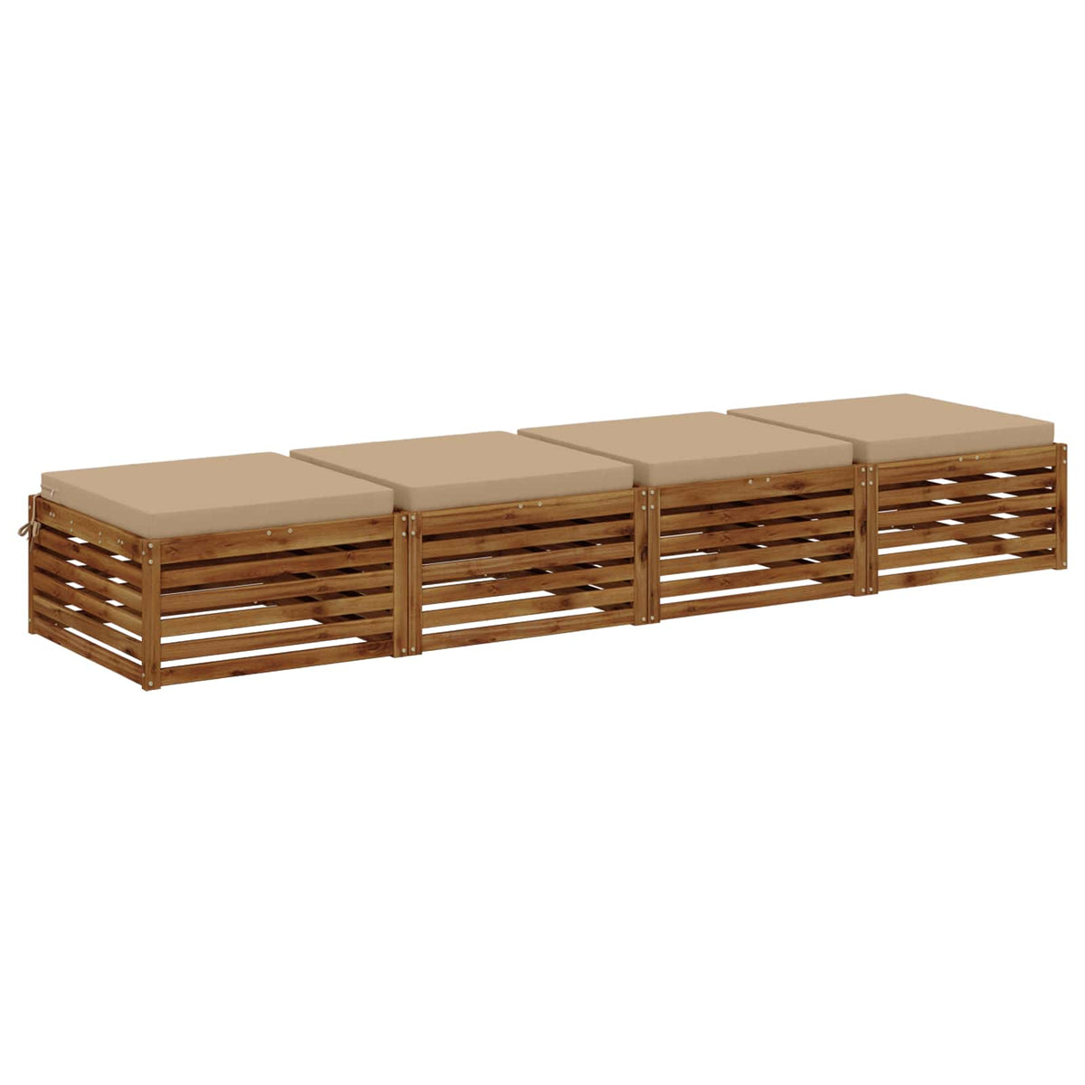 Seat Cushions SOEST 4 pcs 100% Polyester Sand 60 x 60 x 7 cm