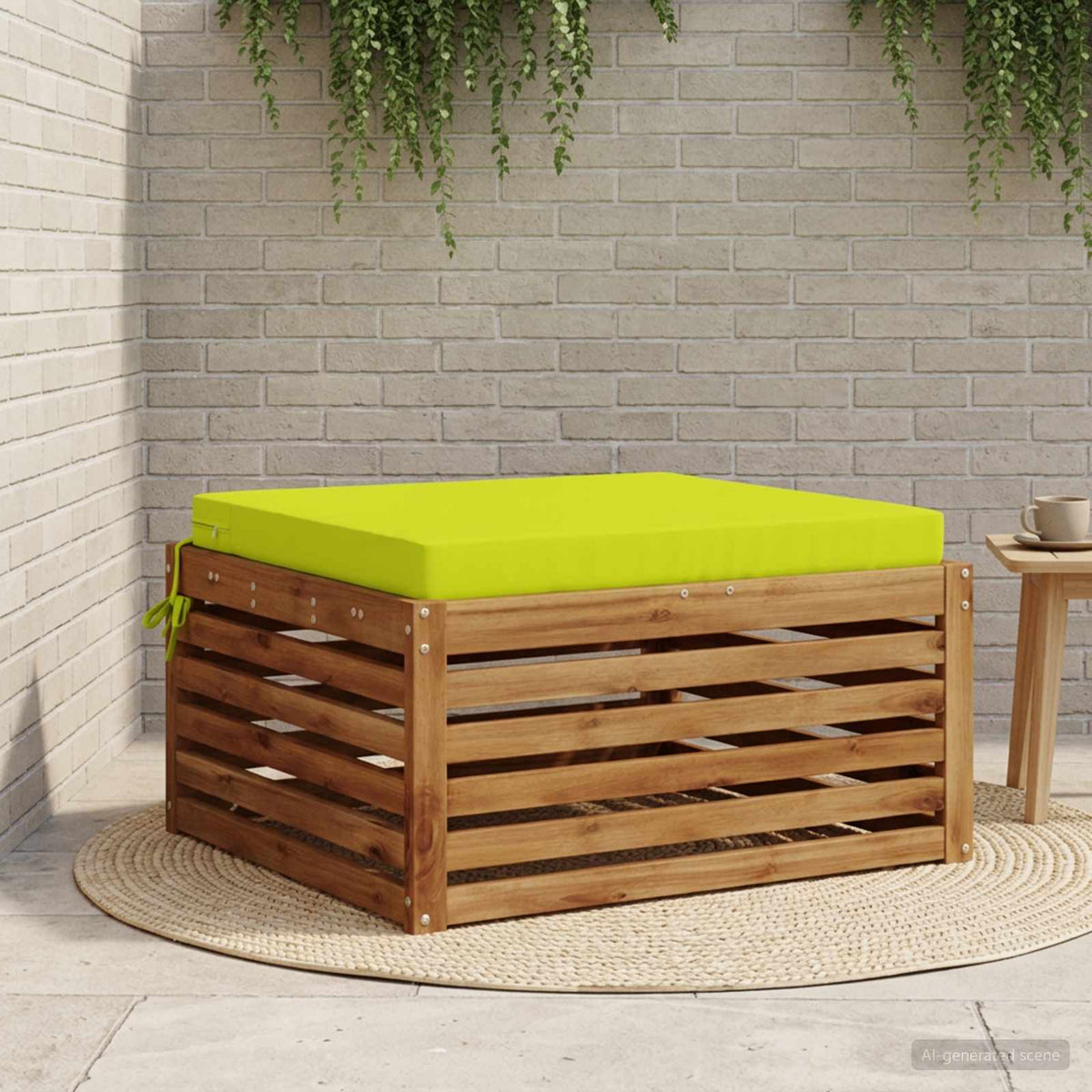 Seat Cushions SOEST 100% Polyester Bright Green 80 x 80 x 7 cm