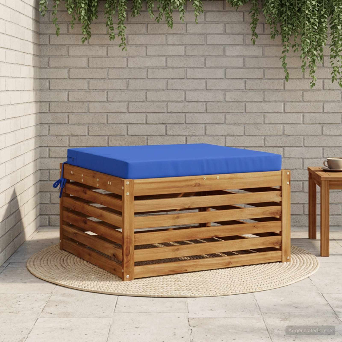 Seat Cushions SOEST 100% Polyester Royal Blue 80 x 80 x 7 cm