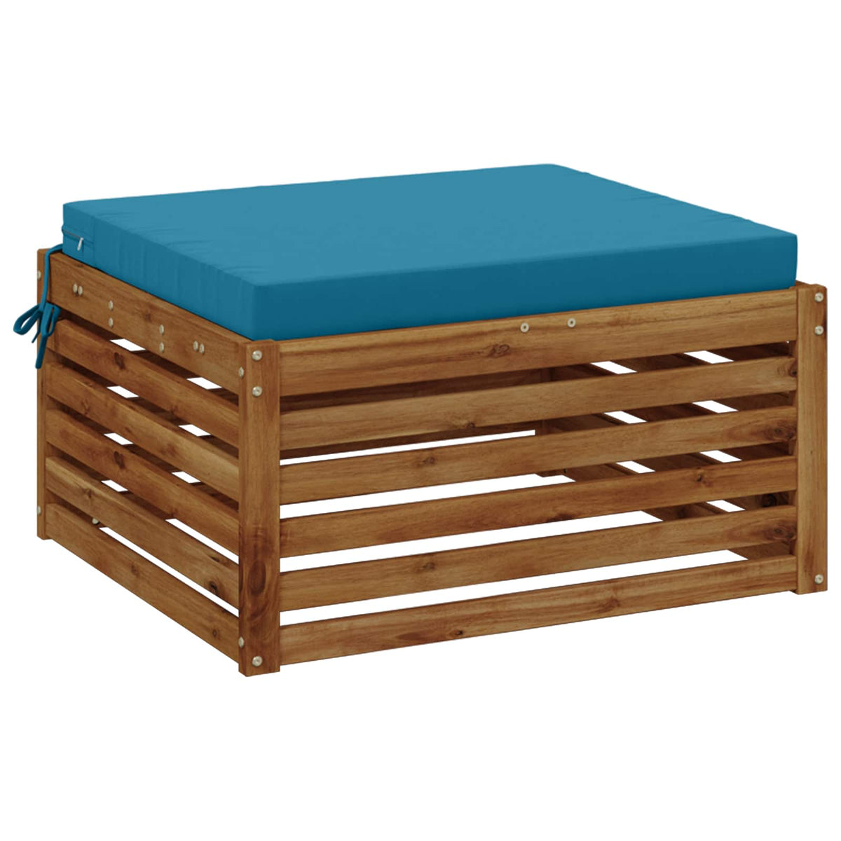 Seat Cushions SOEST 100% Polyester Light Blue 60 x 60 x 7 cm